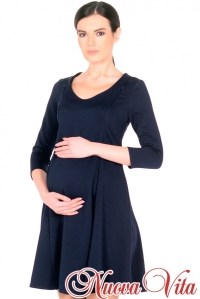 платье для беременных синее nuova vita